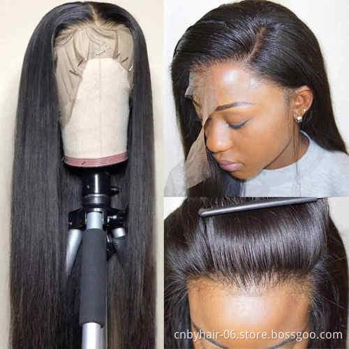 Glueless Pre Plucked 360 Lace Frontal Wigs Vendor, 360 Lace High Ponytail Wig,180 Density Remy Brazilian Straight Wigs For Women